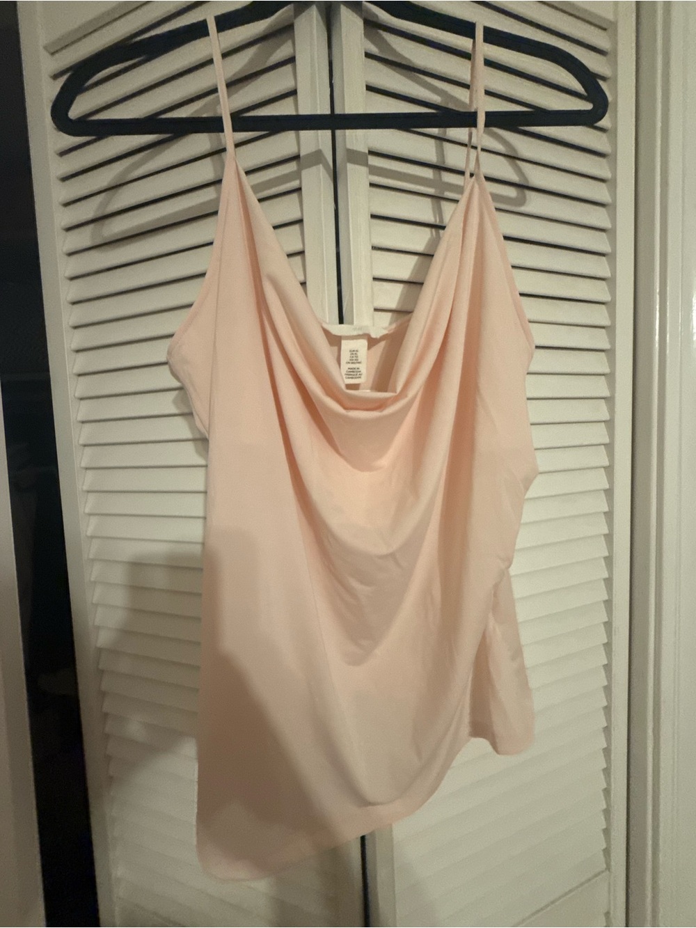 H&M Pale Pink Cowl Neck Spaghetti Strap Camisole